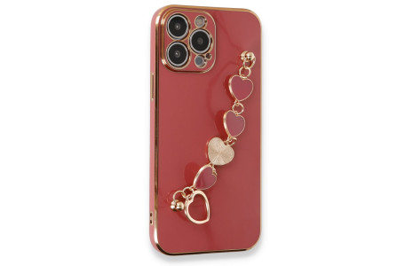 Newface iPhone 14 Pro Kılıf Esila Silikon - Kırmızı
