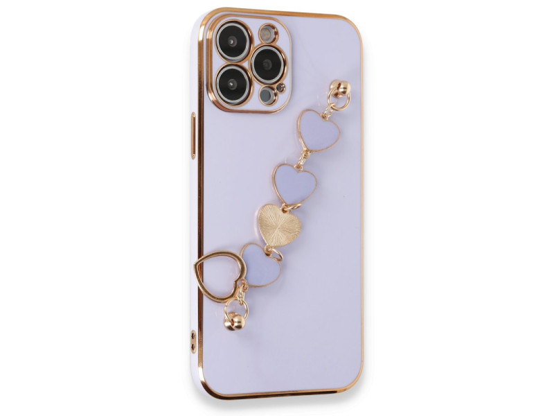 Newface iPhone 14 Pro Kılıf Esila Silikon - Lila