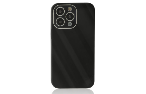 Newface iPhone 14 Pro Kılıf Glass Kapak - Siyah