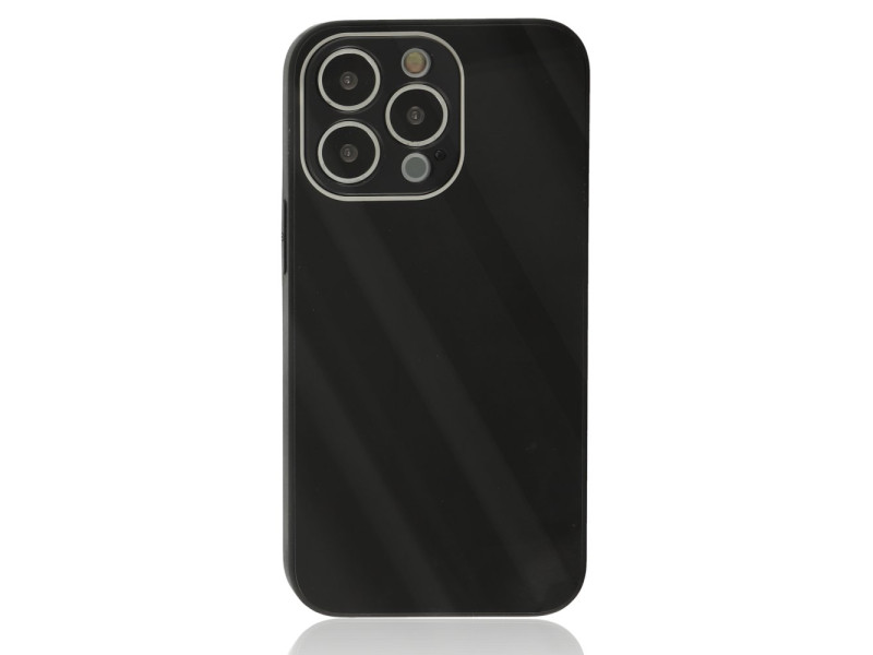 Newface iPhone 14 Pro Kılıf Glass Kapak - Siyah