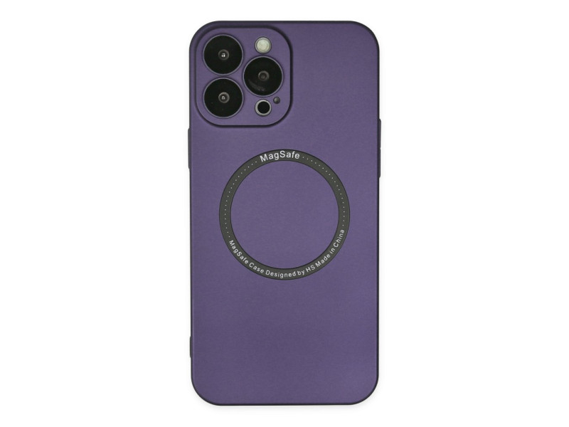Newface iPhone 14 Pro Kılıf Jack Magneticsafe Lens Silikon - Mor