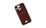 Newface iPhone 14 Pro Kılıf Kelvin Kartvizitli Silikon - Bordo
