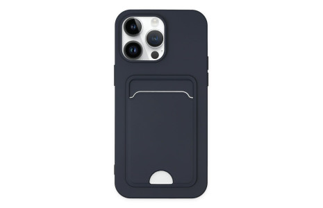 Newface iPhone 14 Pro Kılıf Kelvin Kartvizitli Silikon - Lacivert