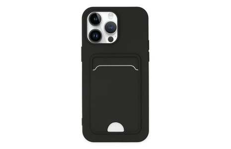 Newface iPhone 14 Pro Kılıf Kelvin Kartvizitli Silikon - Siyah