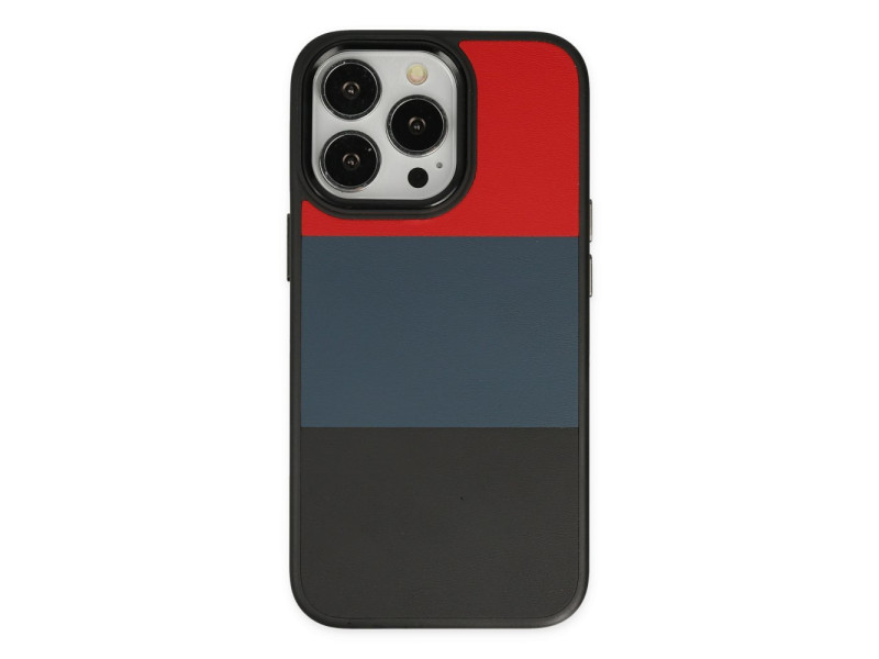 Newface iPhone 14 Pro Kılıf King Kapak - Kırmızı-Siyah