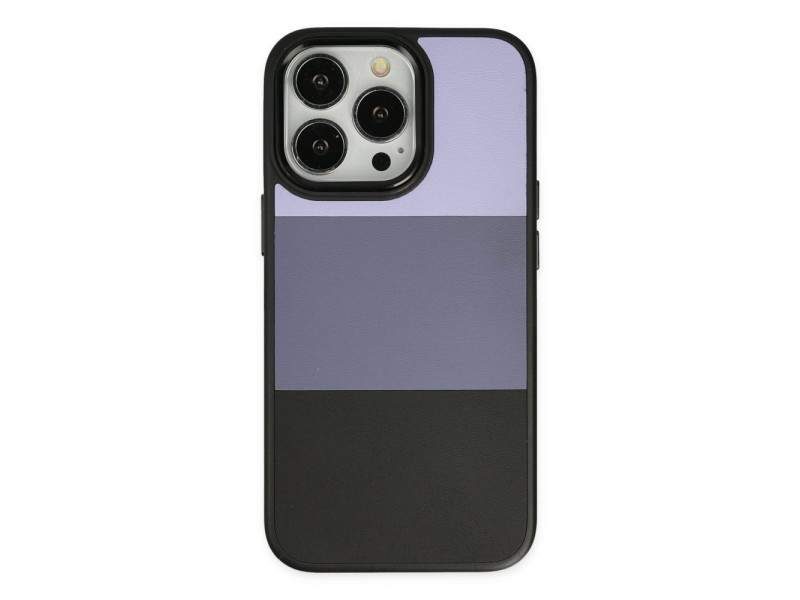 Newface iPhone 14 Pro Kılıf King Kapak - Lila-Siyah