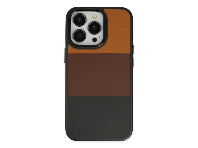 Newface iPhone 14 Pro Kılıf King Kapak - Taba-Siyah