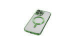 Newface iPhone 14 Pro Kılıf Kross Magneticsafe Kapak - Koyu Yeşil