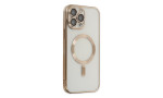 Newface iPhone 14 Pro Kılıf Kross Magneticsafe Kapak - Gold