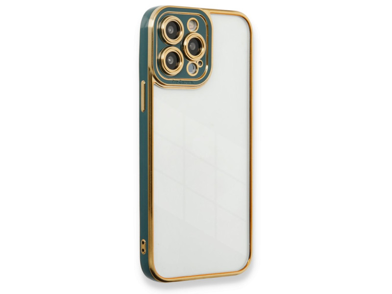 Newface iPhone 14 Pro Kılıf Liva Lens Silikon - Yeşil