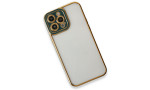 Newface iPhone 14 Pro Kılıf Liva Lens Silikon - Yeşil