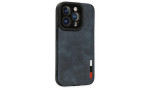 Newface iPhone 14 Pro Kılıf Loop Deri Silikon - Lacivert