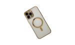 Newface iPhone 14 Pro Kılıf Magneticsafe Lazer Silikon - Gold