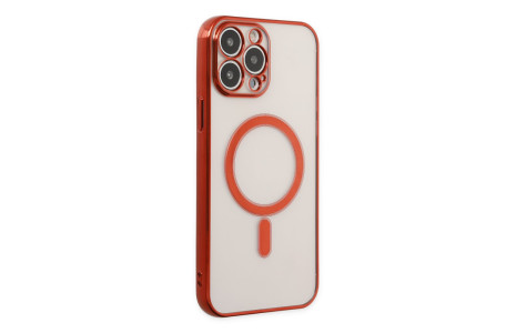 Newface iPhone 14 Pro Kılıf Magneticsafe Lazer Silikon - Kırmızı