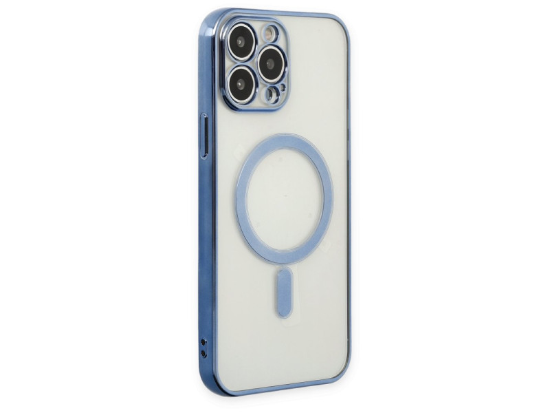 Newface iPhone 14 Pro Kılıf Magneticsafe Lazer Silikon - Sierra Blue