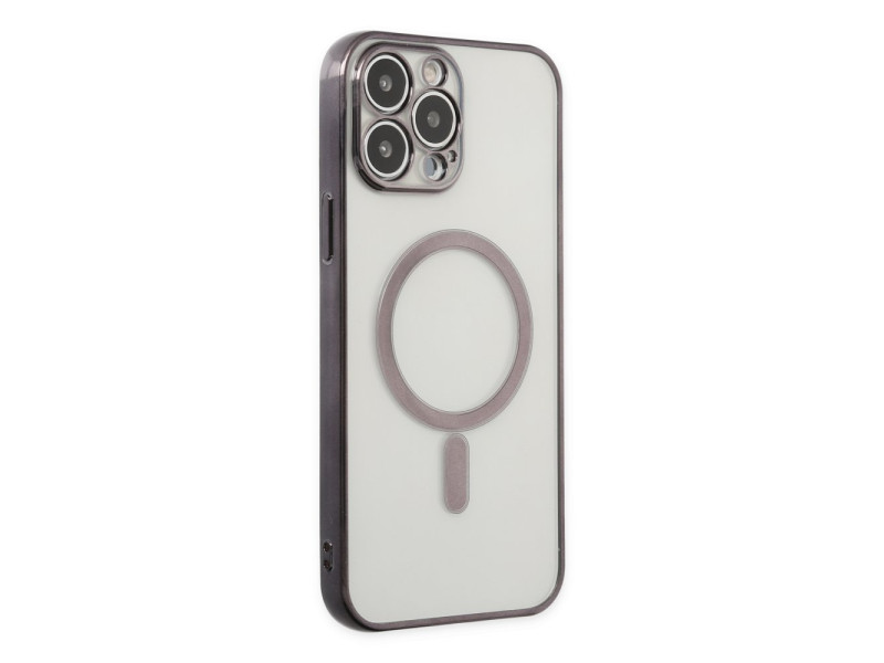 Newface iPhone 14 Pro Kılıf Magneticsafe Lazer Silikon - Siyah