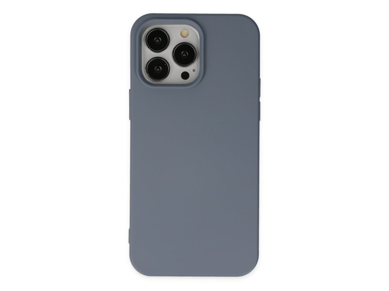 Newface iPhone 14 Pro Kılıf Nano içi Kadife Silikon - Gri