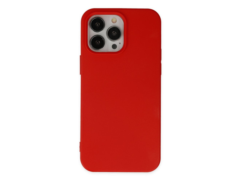 Newface iPhone 14 Pro Kılıf Nano içi Kadife Silikon - Kırmızı
