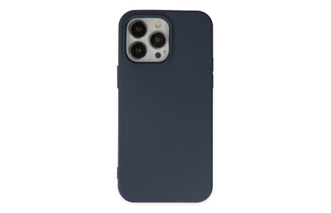 Newface iPhone 14 Pro Kılıf Nano içi Kadife Silikon - Lacivert