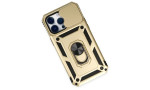 Newface iPhone 14 Pro Kılıf Pars Lens Yüzüklü Silikon - Gold