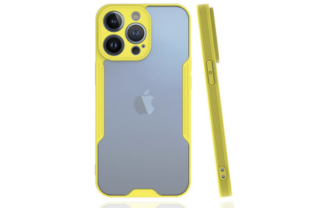 Newface iPhone 14 Pro Kılıf Platin Silikon - Sarı