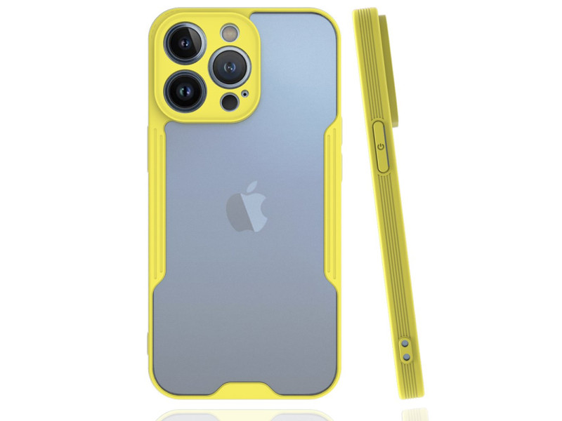 Newface iPhone 14 Pro Kılıf Platin Silikon - Sarı