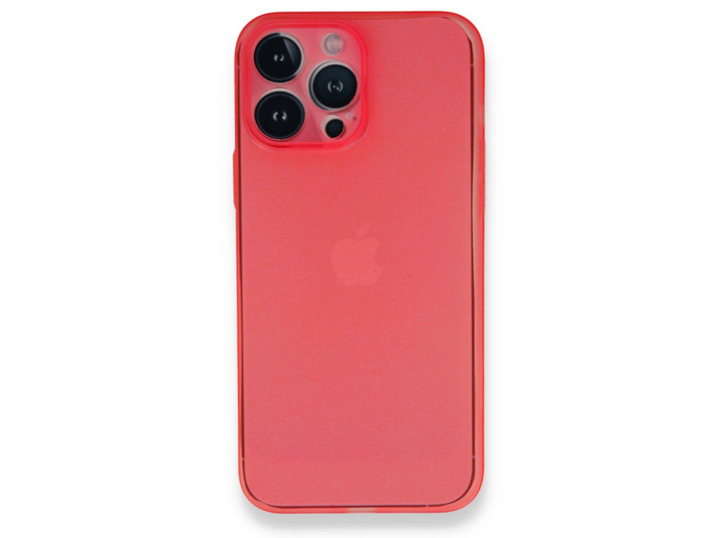 Newface iPhone 14 Pro Kılıf PP Ultra İnce Kapak - Kırmızı