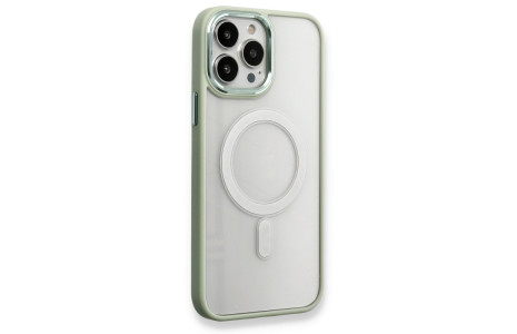 Newface iPhone 14 Pro Kılıf Room Magneticsafe Silikon - Su Yeşili