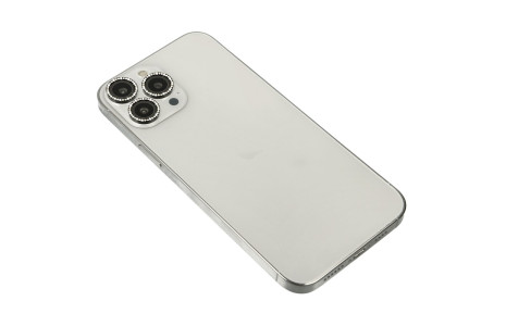Newface iPhone 14 Pro Max Diamond Kamera Lens - Siyah