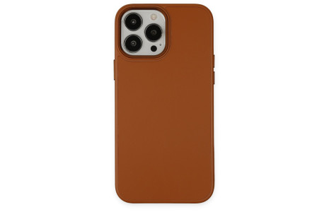 Newface iPhone 14 Pro Max Kılıf Asya Deri Silikon - Kahverengi