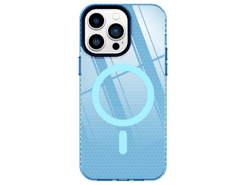 Newface iPhone 14 Pro Max Kılıf Beta Magneticsafe Silikon - Mavi