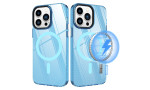 Newface iPhone 14 Pro Max Kılıf Beta Magneticsafe Silikon - Mavi