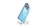 Newface iPhone 14 Pro Max Kılıf Beta Magneticsafe Silikon - Mavi