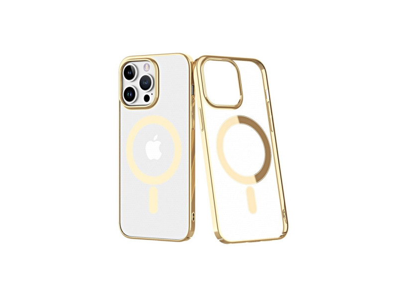 Newface iPhone 14 Pro Max Kılıf Element Magneticsafe Sert Kapak - Gold