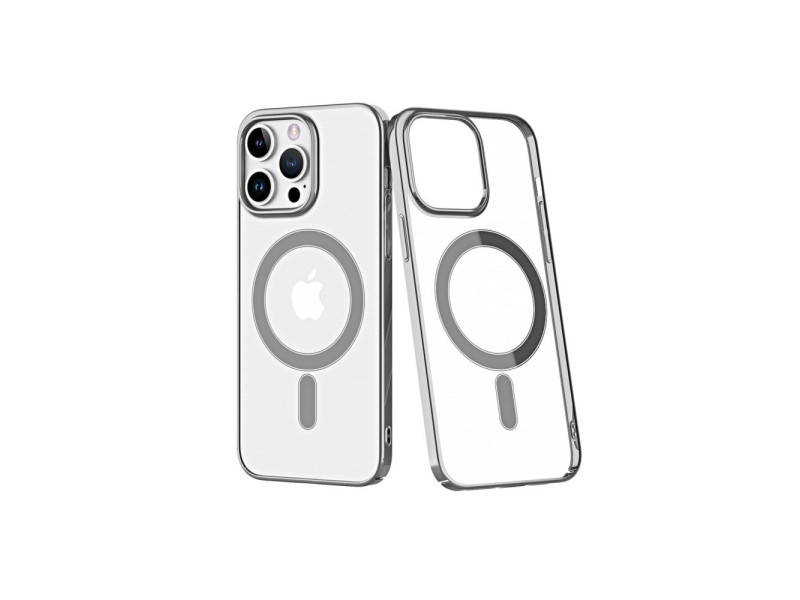 Newface iPhone 14 Pro Max Kılıf Element Magneticsafe Sert Kapak - Gümüş