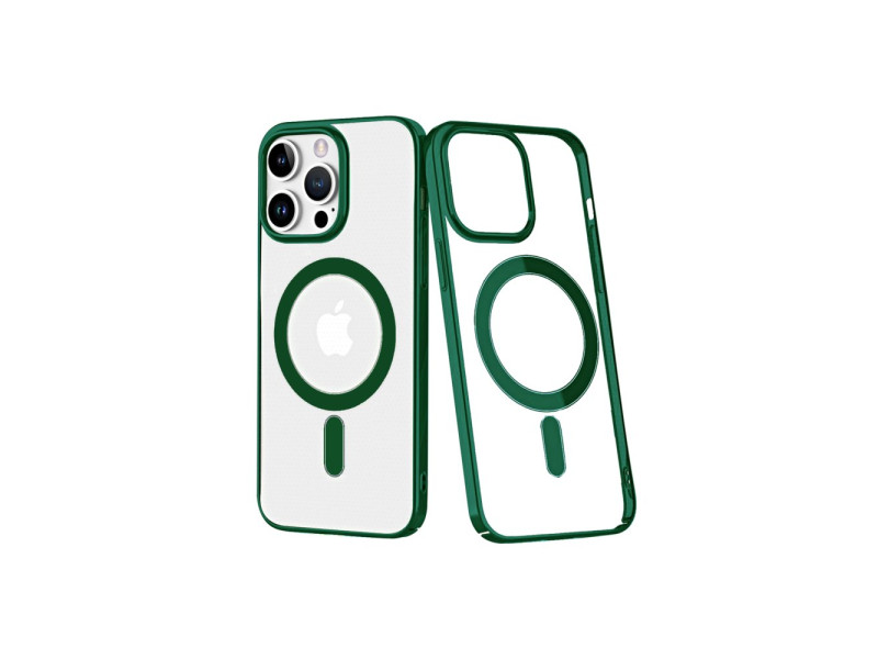Newface iPhone 14 Pro Max Kılıf Element Magneticsafe Sert Kapak - Köknar Yeşili