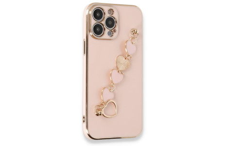 Newface iPhone 14 Pro Max Kılıf Esila Silikon - Pudra