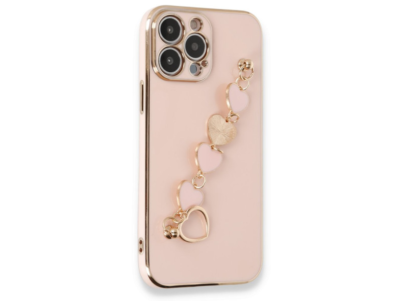 Newface iPhone 14 Pro Max Kılıf Esila Silikon - Pudra