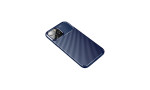 Newface iPhone 14 Pro Max Kılıf Focus Karbon Silikon - Lacivert