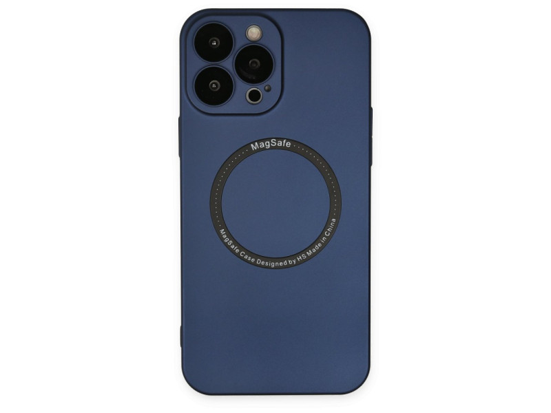 Newface iPhone 14 Pro Max Kılıf Jack Magneticsafe Lens Silikon - Lacivert