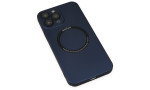Newface iPhone 14 Pro Max Kılıf Jack Magneticsafe Lens Silikon - Lacivert