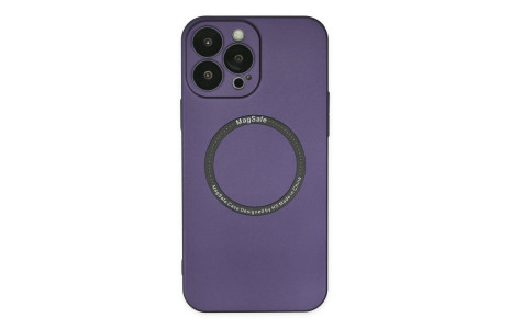 Newface iPhone 14 Pro Max Kılıf Jack Magneticsafe Lens Silikon - Mor