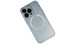 Newface iPhone 14 Pro Max Kılıf Jack Magneticsafe Lens Silikon - Sierra Blue