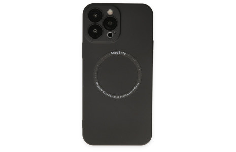 Newface iPhone 14 Pro Max Kılıf Jack Magneticsafe Lens Silikon - Siyah