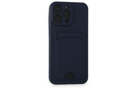 Newface iPhone 14 Pro Max Kılıf Kelvin Kartvizitli Silikon - Lacivert