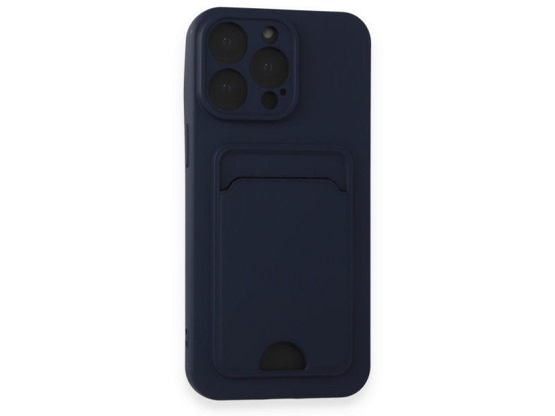 Newface iPhone 14 Pro Max Kılıf Kelvin Kartvizitli Silikon - Lacivert