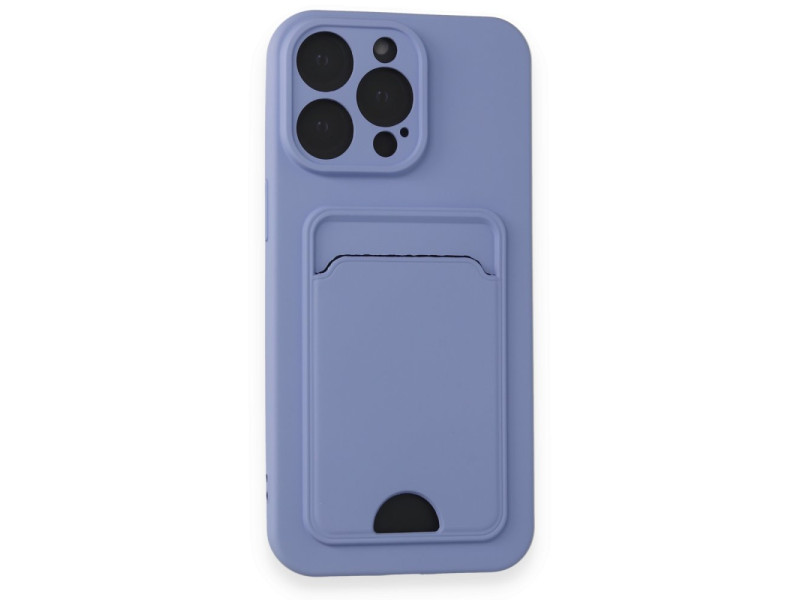 Newface iPhone 14 Pro Max Kılıf Kelvin Kartvizitli Silikon - Lila