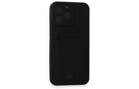 Newface iPhone 14 Pro Max Kılıf Kelvin Kartvizitli Silikon - Siyah