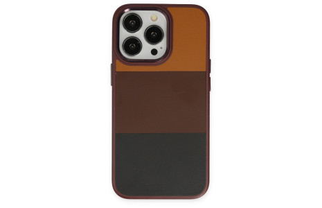 Newface iPhone 14 Pro Max Kılıf King Kapak - Bordo-Siyah
