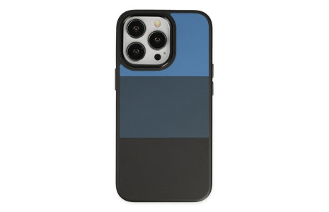 Newface iPhone 14 Pro Max Kılıf King Kapak - Mavi-Siyah
